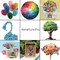 1500 Pieces Round Resin Buttons Mixed Color Assorted Sizes for Crafts Sewing DIY Manual Button Painting DIY Handmade Ornament Buttons, 2 Holes and 4 Holes